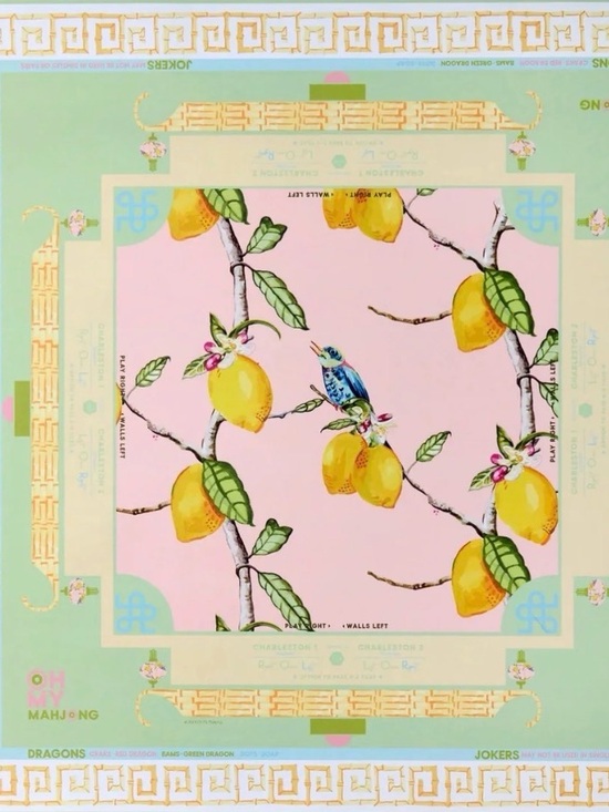 Other - Oh My Mahjong The Citrus Songbird Mahjong Mat in Tube- RETIRED